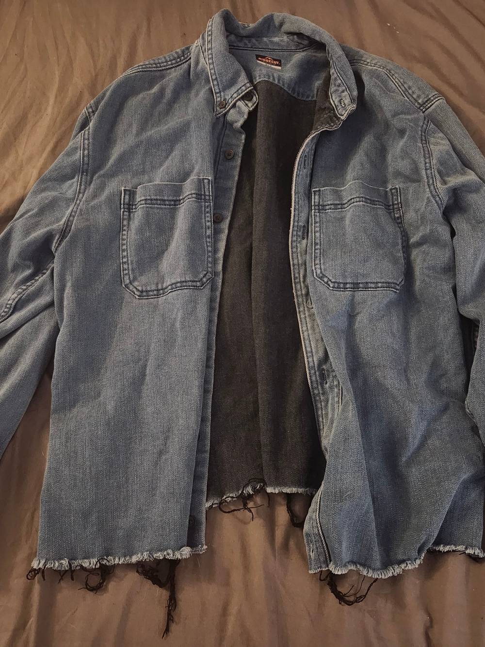 Mens Sz XLT Ridgecut Toughwear Rough Edge Denim Jacket